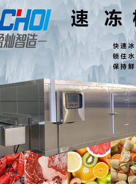 速冻机商用生鲜食品鸡爪速冻柜隧道式速冻机刀鱼速冻挂冰设备