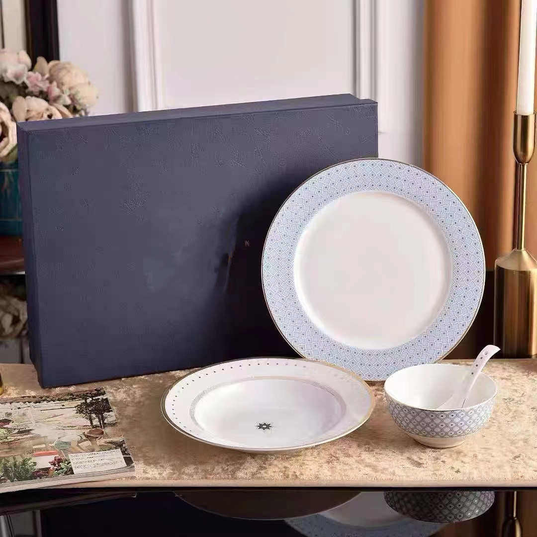 新款热卖彩色星星骨瓷餐具家用碗碟盘子套装轻奢酒店摆盘礼品批发,餐饮具,盘,淘宝优惠券,粉丝福利购,淘宝优惠卷