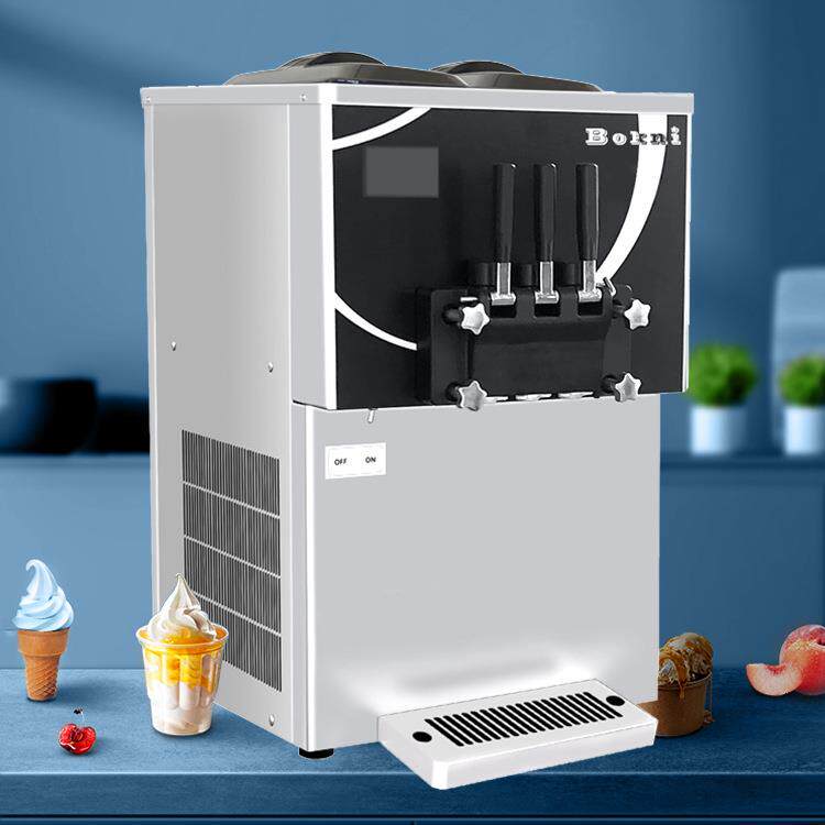 科559式KS-E36T新款商用软冰凌激机式淇三头雪糕机甜筒台冰淋机