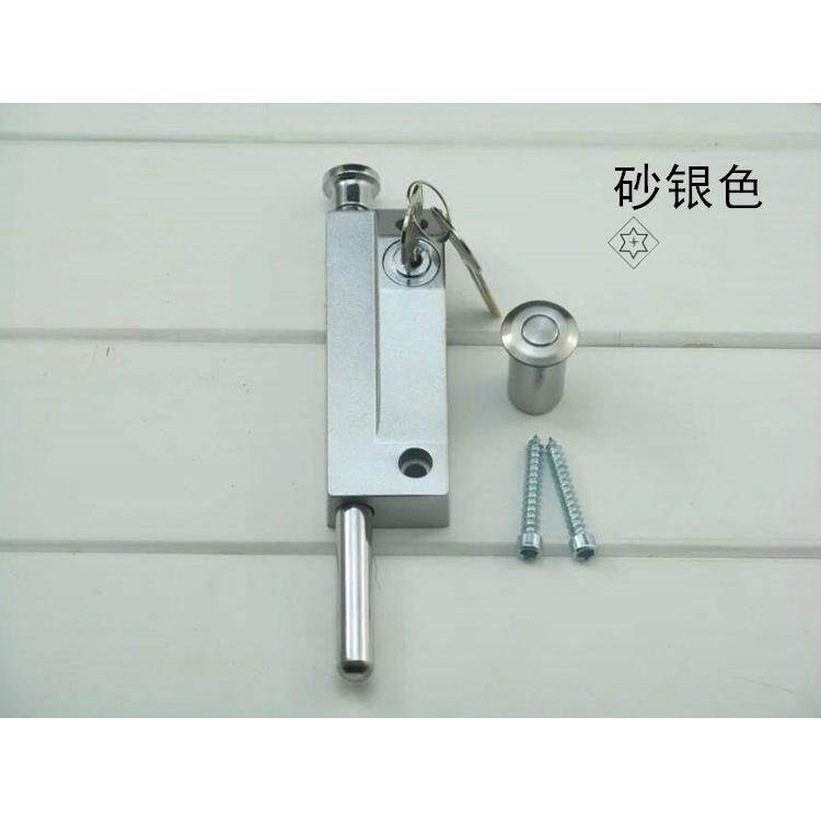 旋转地插锁弹簧插销带钥匙开门插销按钮地锁肯德基门插孔锁门锁