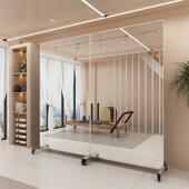 钢化镜子舞蹈镜移动家用跳舞可移动练舞镜健身大镜子全身镜全身镜