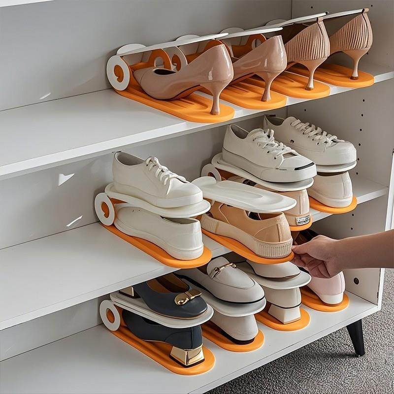 10个装 双层鞋架收纳神器可调节鞋柜省空间鞋架子分层隔板鞋托架,收纳整理,鞋子收纳架,淘宝优惠券,粉丝福利购,淘宝优惠卷