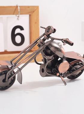 直销新款小号铁艺摩托车模型A15 景区热卖工艺品纪念品 美式创意