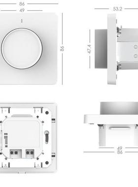 LED调光控GYU制面板zig面beee调光板调光开旋关钮灯光亮度调节器l