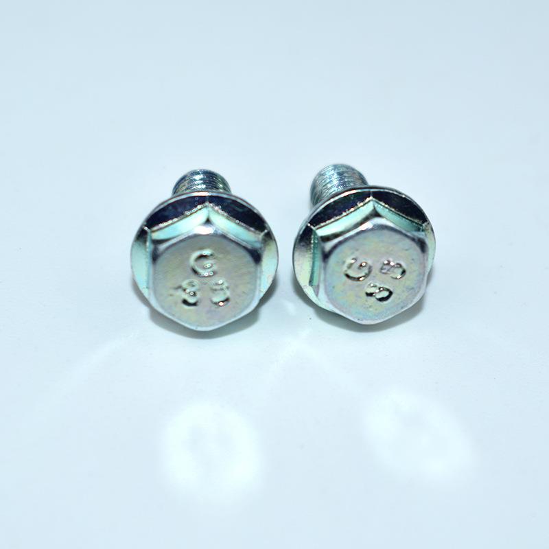 GB5789螺镀外六锌角法兰压花螺NYG丝M5M6M8M0中碳8.8级法1兰栓