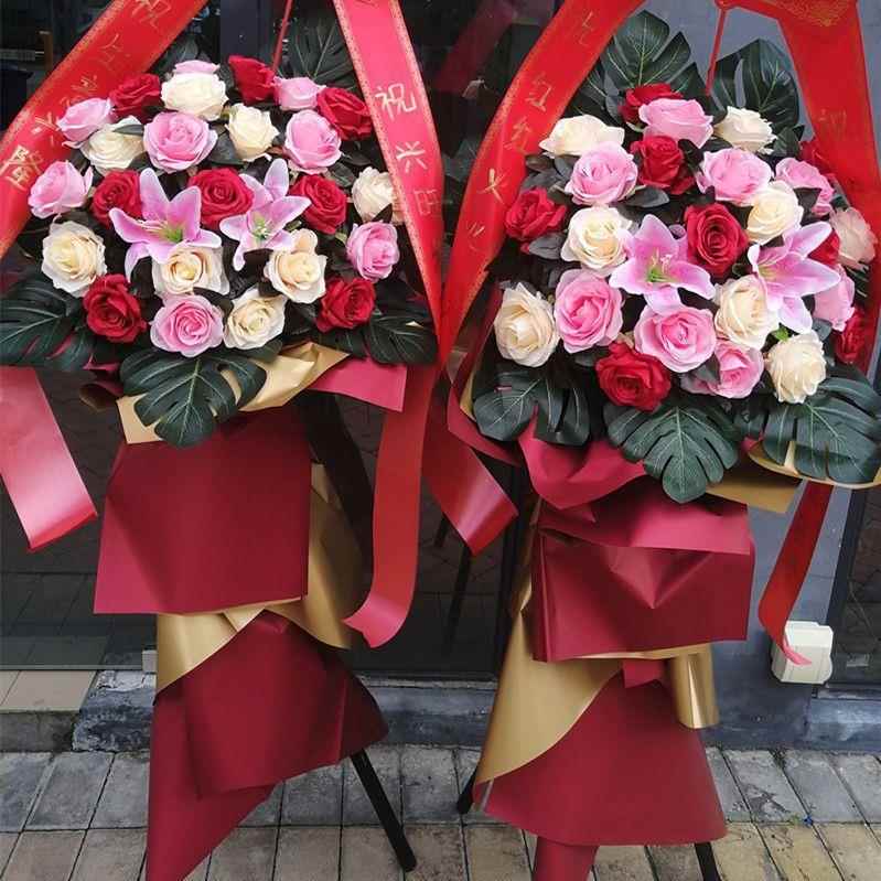 开业花篮仿真花假塑料花开开工庆花典绢花店铺门口节日活动张ZT10