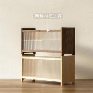 双层收纳架 TD61生活 实木桌面置物架办公桌面家用杯子多层收