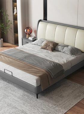 5布艺床现代简约双人床小TEZ户型主2卧1.米床.2大床科技布米网红