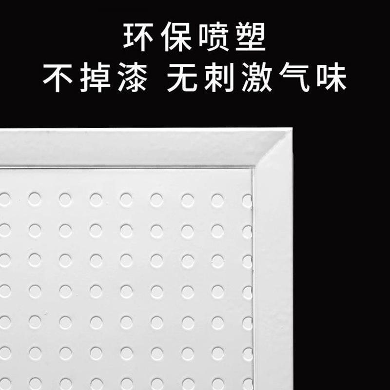 超市金属洞洞板商铺摆放货架圆孔五金工具挂板墙上收纳圆孔置物架