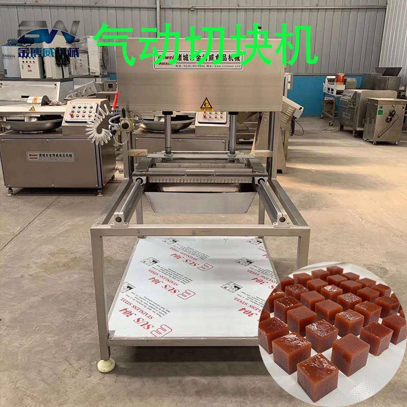 肉皮冻切块机 气动切块机 商用冻牛羊肉切丁机全自动
