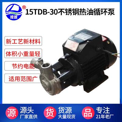 供应凌波牌15TDB-30小功率耐用耐温260℃不锈钢压热油循环泵