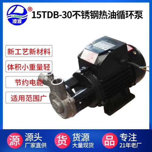 供应15TDB-30小功率耐用耐温260℃不锈钢压热油循环泵