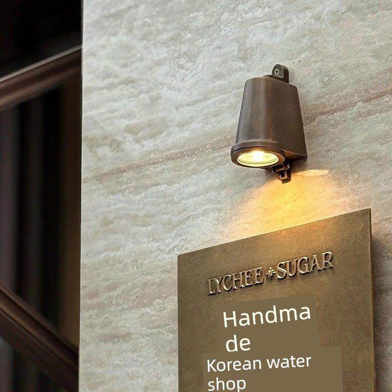 户外壁灯别墅庭院墙灯法式中古风投射灯大门两侧服装店门头引流灯