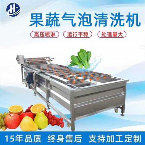 推荐圣女果蔬菜清洗机红薯土豆气泡清洗线荔枝杨梅清洗设备