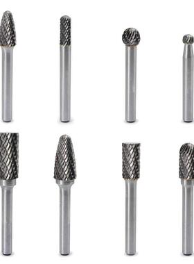 硬质合木金旋转锉套装合8pcs钻金打磨头直磨机工旋转头打磨头8件