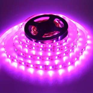 LED植物生长灯条8mm防水裸板粉紫光60灯2835灯带led条自粘