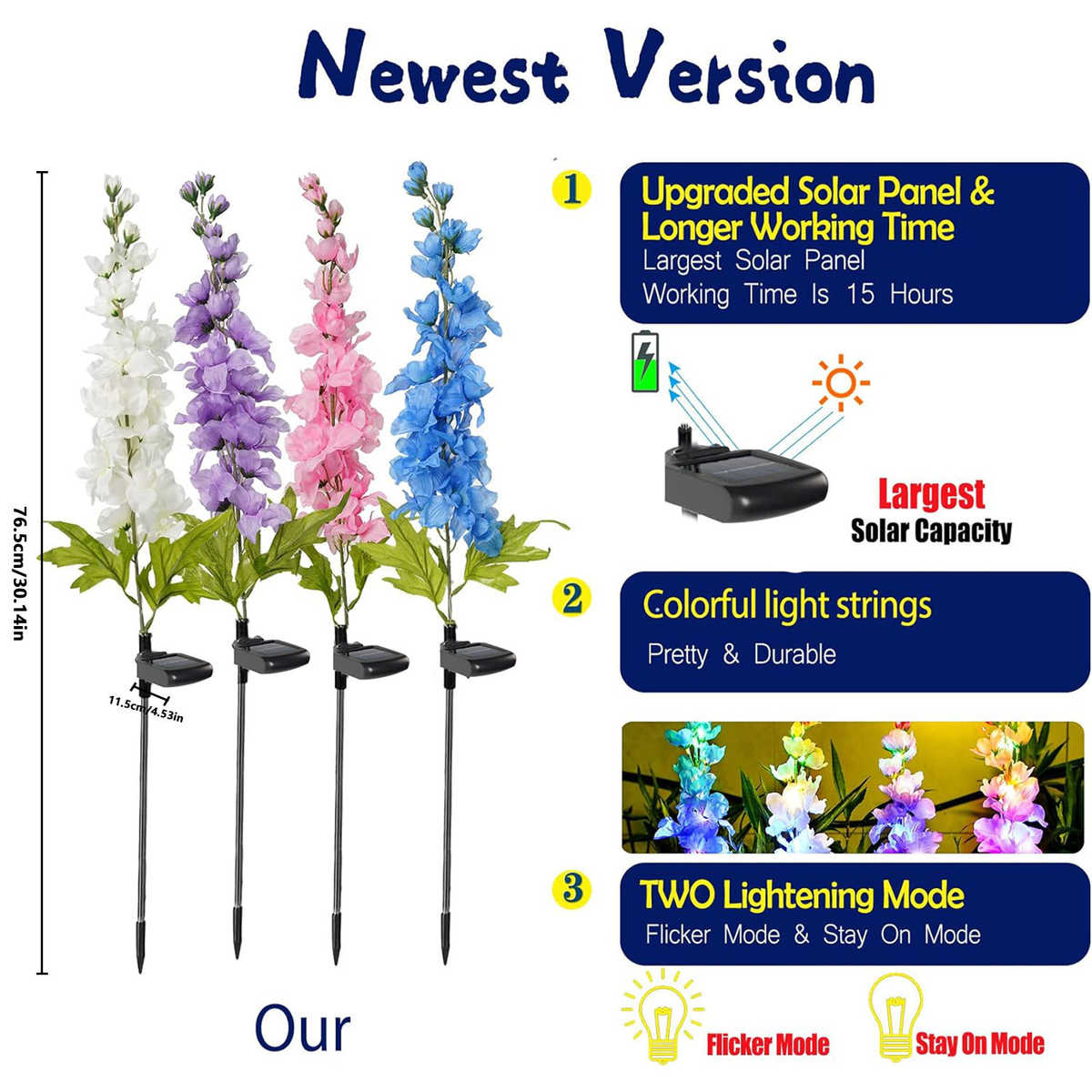 新款太阳能仿真花灯户外玫瑰郁金香花园民宿氛围装饰灯庭院景观灯