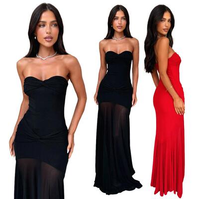 Sexy Series Solid Color Bodycon Knot Decorated Twist Netting