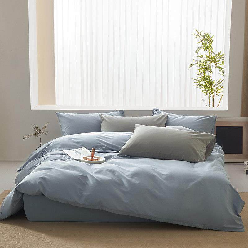 全棉咖啡白色黄色蓝色灰色1米8床上2米床笠款2米x2米2大床四件套