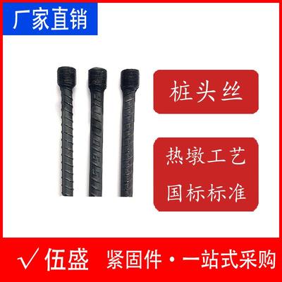 螺纹钢桩头丝 预埋螺杆 接头钢筋预埋 螺纹钢加工 锚固钢筋 套筒