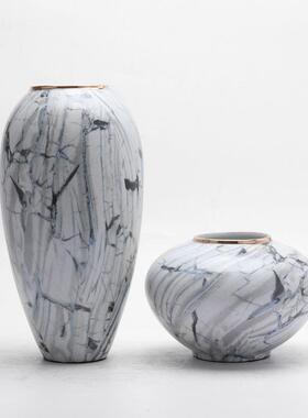 现代新中式简约陶瓷花瓶工艺礼品摆饰样板间客厅软装饰品博古架花