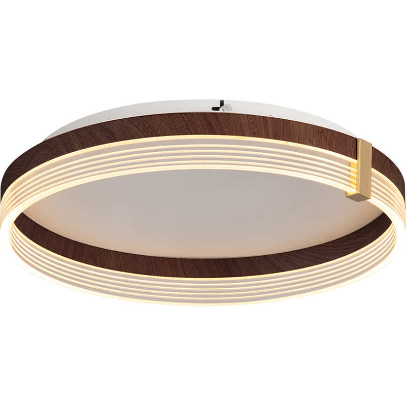 新款木纹卧室灯led吸顶灯现代简约个性创意三角形书房灯房间灯具