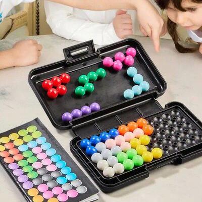 3D Puzzle Board Game Classic Pyramid Plate Pearl Logical