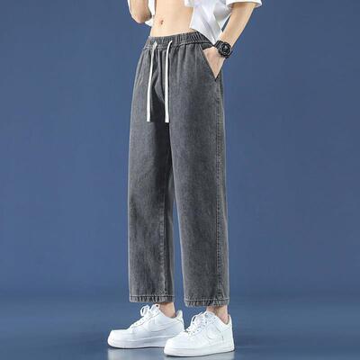美式vibe九分牛仔裤士春夏季2025新款街宽松潮牌直筒休闲裤子