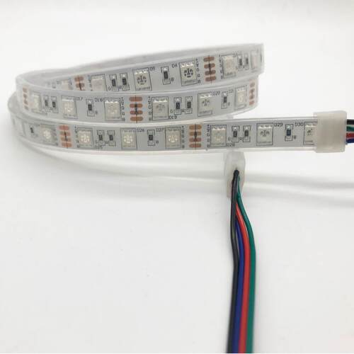 5050RGB12V硅胶挤出灯带防水软灯条24VIP68防水灯带氛围灯定做