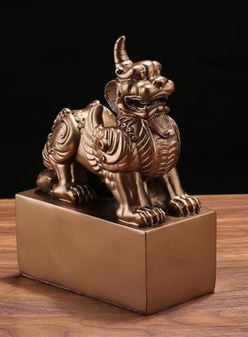 高档原创计设神兽獬豸摆件所开 律业师办公室装饰律法律摆件纪念