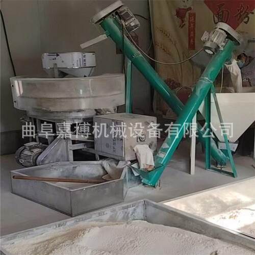 80型绞龙式面粉石磨 山西全自动电动五谷杂粮磨面机 谷子脱皮石碾