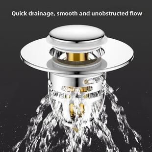 卫生间洗脸盆漏水塞面盆塞子防堵塞升级防漏通用款 弹跳芯下水器