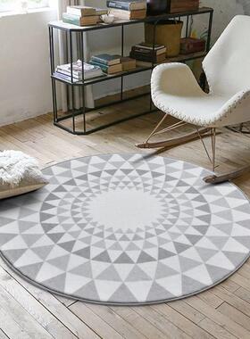 Nordic Modern Plush Floor Rug Round Area Carpet For Living