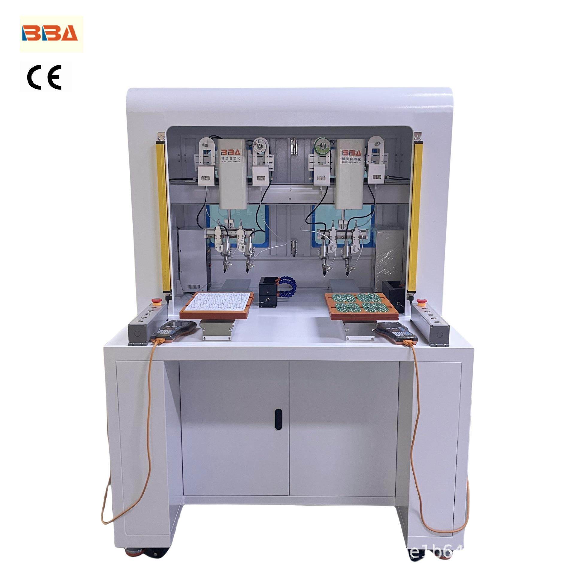 制造全自动焊锡机PCB板焊锡LED灯线材焊锡双烙铁头自动焊锡