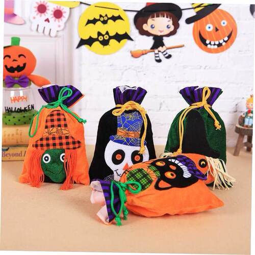 Halloween candy velvet gift bag carrying pumpkin bag party