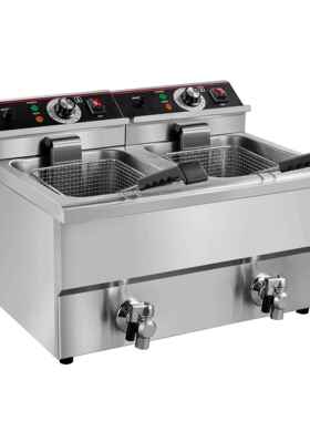 EF-12L-2/14L-2升双缸双筛商用电炸炉大油炸锅加厚炸炉炸薯条炸机