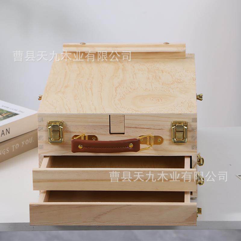 桌面实木台式画货架两层收纳现工具儿童新中式作小画架素描板画板