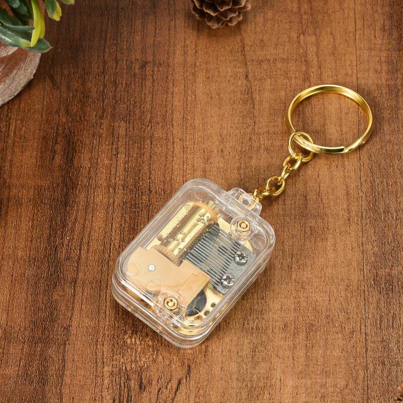 钥匙扣挂件音乐盒八音盒18音迷你机芯旅游纪念品创意礼品工艺品