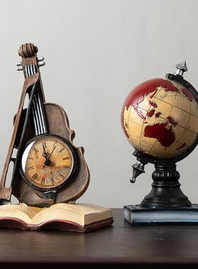 酒柜装饰品覆古摆件家居饰品小提琴创意简约客厅电视柜书柜小摆设