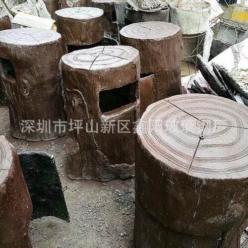 供应玻璃钢垃圾桶园林景区仿木纹双桶垃圾箱玻璃纤维垃圾桶