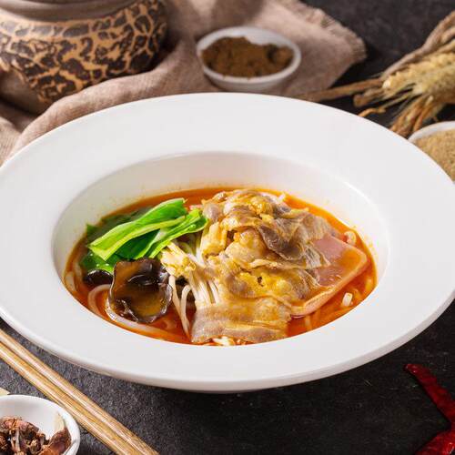 日式JW-111仿瓷牛傅肉拉密面碗 a5碗胺宽边碗 康师私房面酒店用品