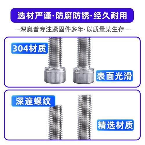 【484颗】套装 304不锈钢/杯头内六角螺丝 圆柱头DIN912 M3M4M5M6