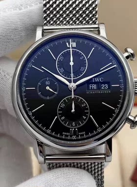 9.8新IWC万国表柏涛菲诺系列精钢自动机械42mm计时男表IW391010