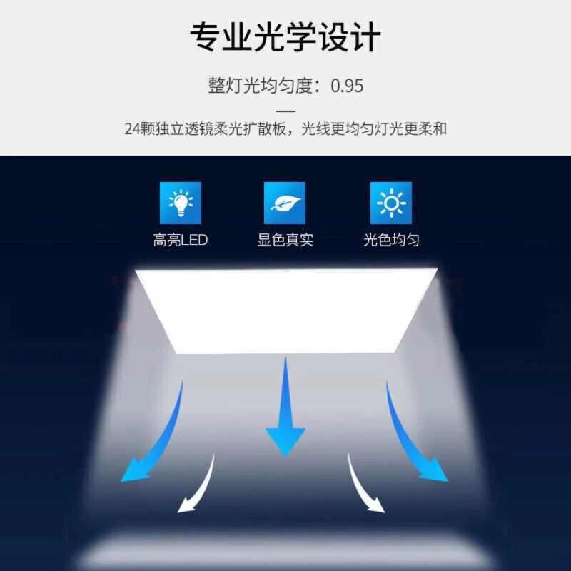 集成吊顶led灯300x600铝扣板灯厨房卫生间嵌入式窄边框超薄平板灯
