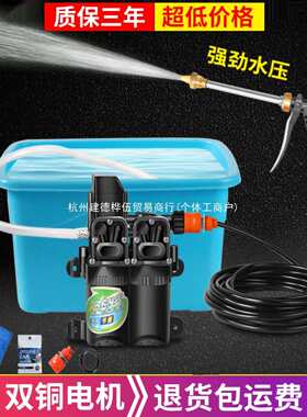 24v车载水泵220v高压家用便携式洗车器12v电动洗车水泵抢洗车神器