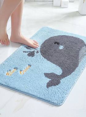 夏浪 卡通进门地垫门垫吸水脚垫家用门口卫生间入户防滑垫子地毯