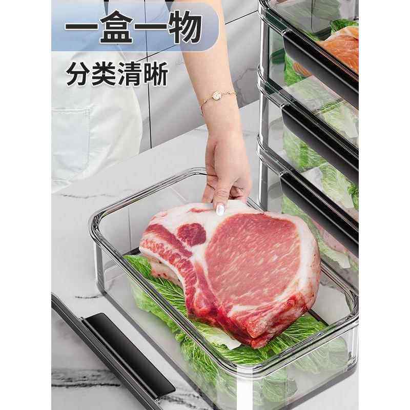 冰箱专用收纳盒食品级大容量密封保鲜盒冰冻水果整理盒专用泡菜盒,收纳整理,食物收纳盒,淘宝优惠券,粉丝福利购,淘宝优惠卷