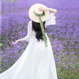 棉麻记气质高级感白色连衣裙，女2023夏装，法式复古绝美雪纺仙女裙子