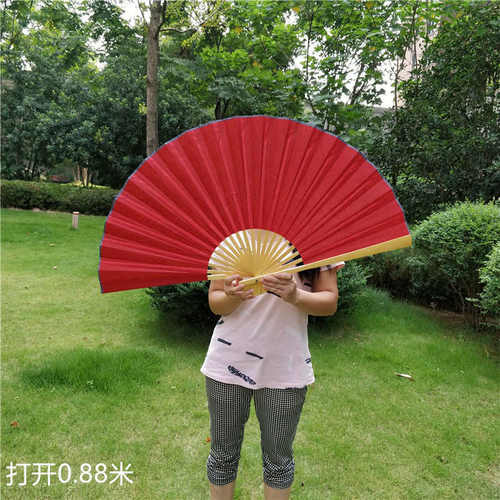 折纸扇diy空白绢布扇子大挂装饰工艺折扇COS签名道具扇舞台扇批发
