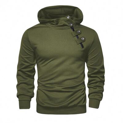 Men's Plain Classic Hooded Sweatshirt Menswear Soft